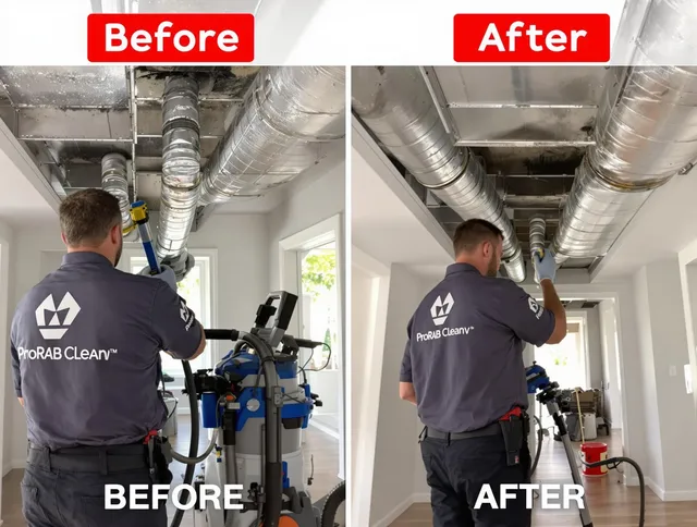 North Smithfield Air Duct Cleaning expert performing thorough residential duct cleaning in a North Smithfield home